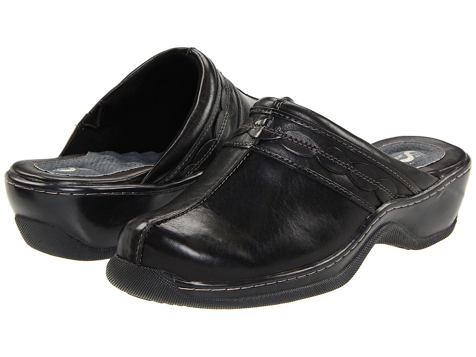 SoftWalk Abby Black Womens Clog/Mule Shoes
