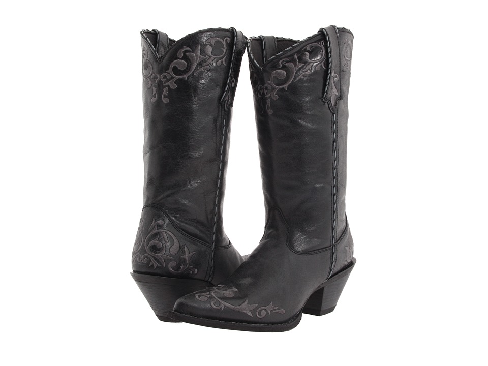 Durango - Crush 12 Embroidered Toe (Black) Cowboy Boots