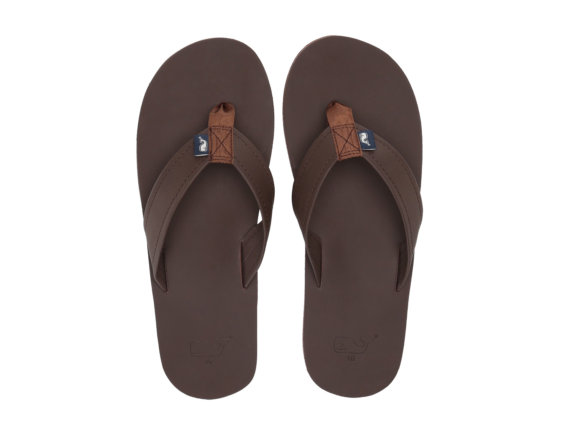 Vineyard Vines Leather Flip Flops - Zappos Free Shipping BOTH Ways