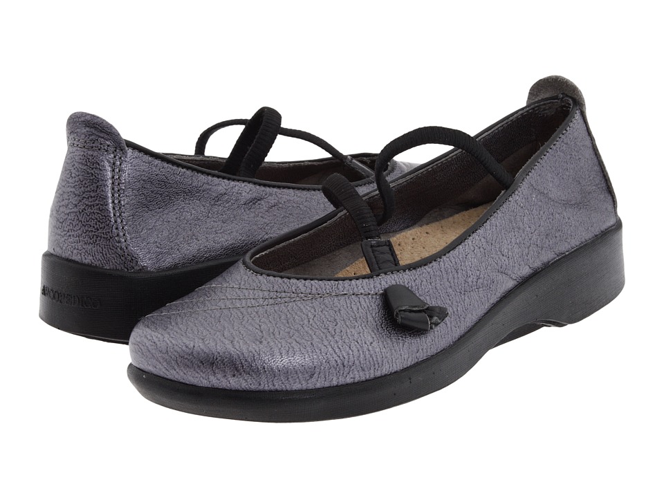 Arcopedico Vitoria (Pewter/Black/Metal Crush/Nappa Wax) Maryjane Shoes