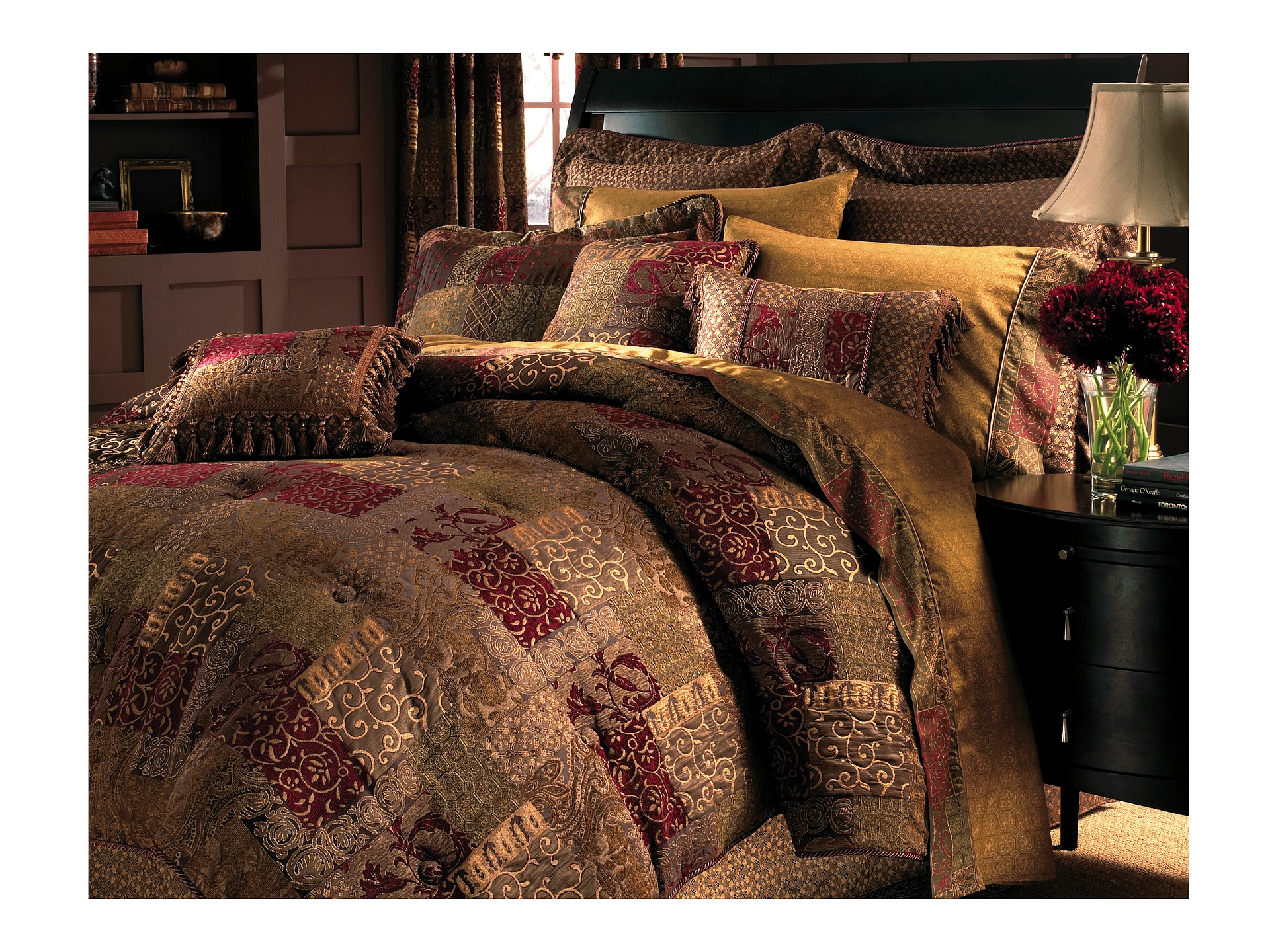 croscill galleria red sheet set cal king on popscreen croscill galleria sheets