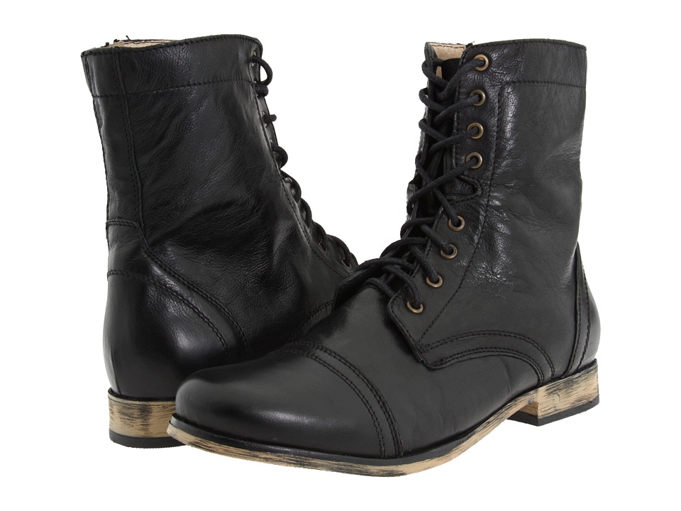 Steve Madden Troopah (Black Leather) Men