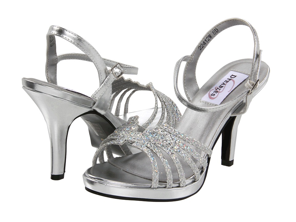 Touch Ups - Leah by Dyeables (Silver Irridescent Glitter) High Heels Touch Ups - Leah by Dyeables (Silver Irridescent Glitter) High Heels