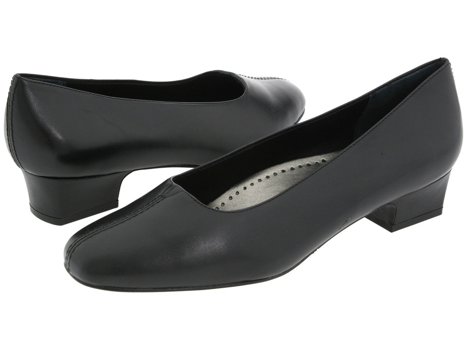 Trotters - Doris (Black Soft Kid) Women's 1-2 inch heel Shoes
