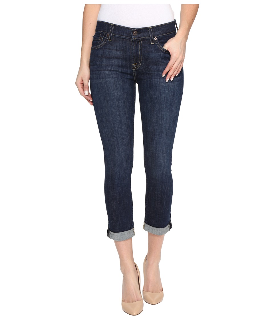 7 For All Mankind Skinny Crop Roll in Nouveau New York Dark (Nouveau New York Dark) Women