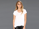 BCBGMAXAZRIA - Kelsey Round Neck T-Shirt Top (White) - Apparel