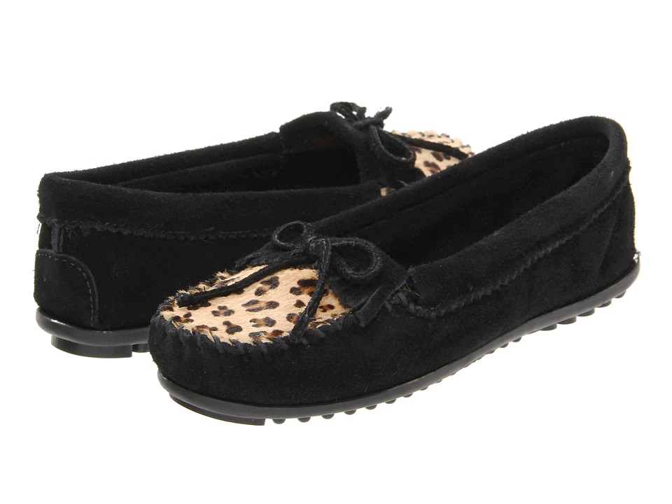 Minnetonka Leopard Kilty Moc (Black) Women