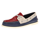Sperry Top-Sider - A/O 2-Eye Burnished (Red/Cement/Dark Blue) - Footwear