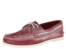 Sperry Top-Sider - A/O 2-Eye White Wash (Dark Red)