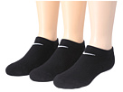 Nike - Cotton Cushioned No Show with Moisture Management 3-Pair Pack (Black/White)