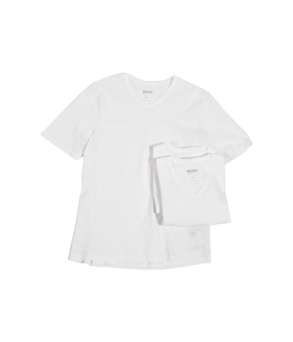BOSS Hugo Boss - S/S V-Neck Shirt 3 Pack 50236736 (White) Men
