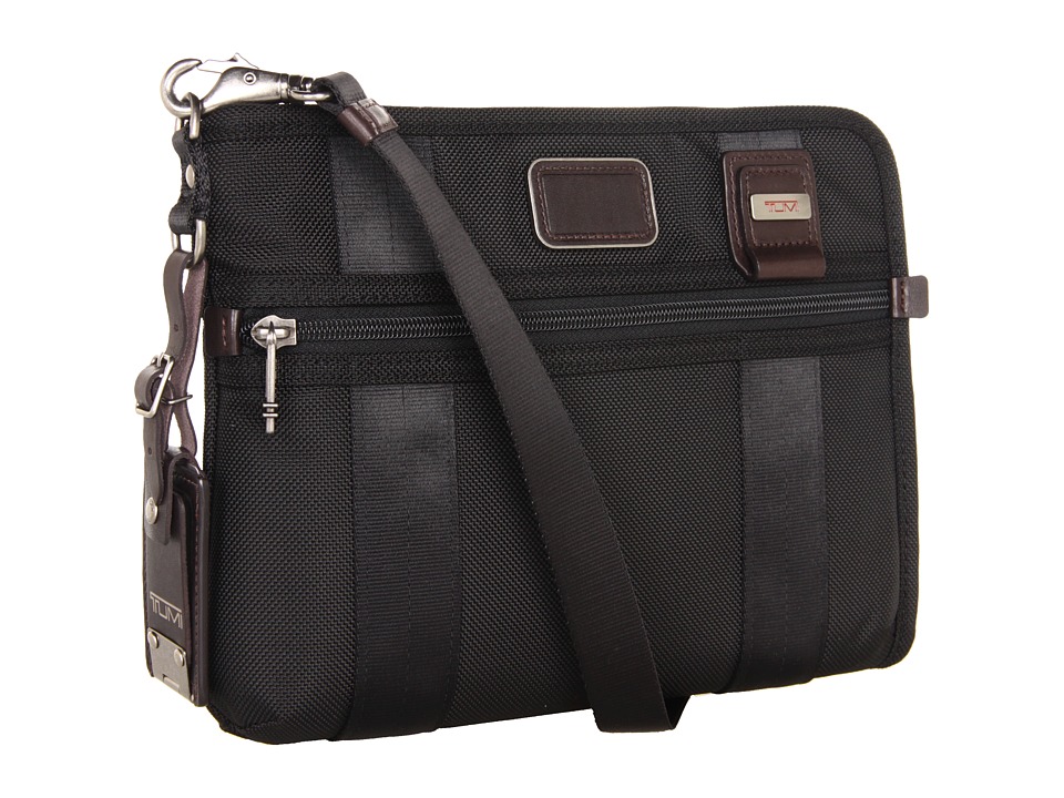 Tumi Alpha Bravo - Randolph Tablet Crossbody (Hickory) Cross Body Handbags