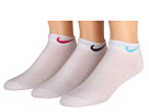 Nike - Youth Girls' Lightweight Cotton Cushion Moisture Management Low Cut 3-Pair Pack (White/(Fuchsia)/(Dark Iris)/(Baltic Blue))