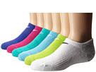 Nike - Girls Non-Cushion Cotton No Show 6-Pair Pack (Fuchsia/Cyber/Baltic Blue/Purple/Green/White)