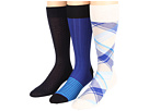 Cole Haan - Spring Plaid/Two Tone/Scattered Dot - 3 Pack (Ivory/Cobalt/Navy)