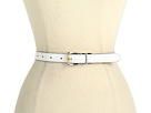 LAUREN Ralph Lauren - Croc/Patent Reversible Belt w/ Two-Tone Buckle (White/Navy)