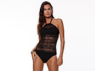 LAUREN Ralph Lauren - Crochet High Neck One Piece (Black)