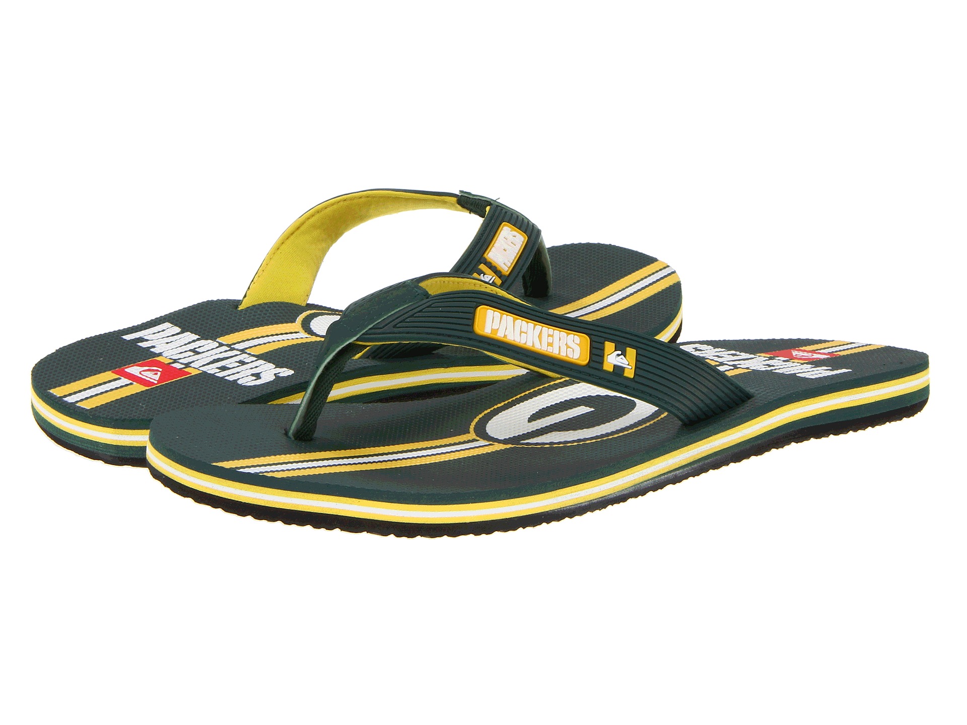 Quiksilver Green Bay Packers Nfl Sandals Green Bay Packers | Shipped ...