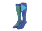 Cole Haan - Spring Bold Argyle/Scale Stripe Knee High 2 Pack (Empire Blue)