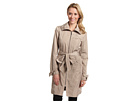 Cole Haan - Single Breasted Zip Bow Detail Trench (Gold)