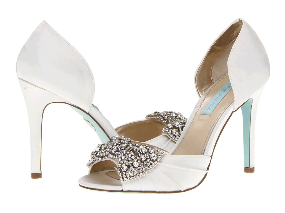 Blue by Betsey Johnson Gown (Ivory Satin) High Heels