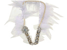 Ayana Designs - Georgina Necklace (Ivory Feather/Crystal) - Jewelry