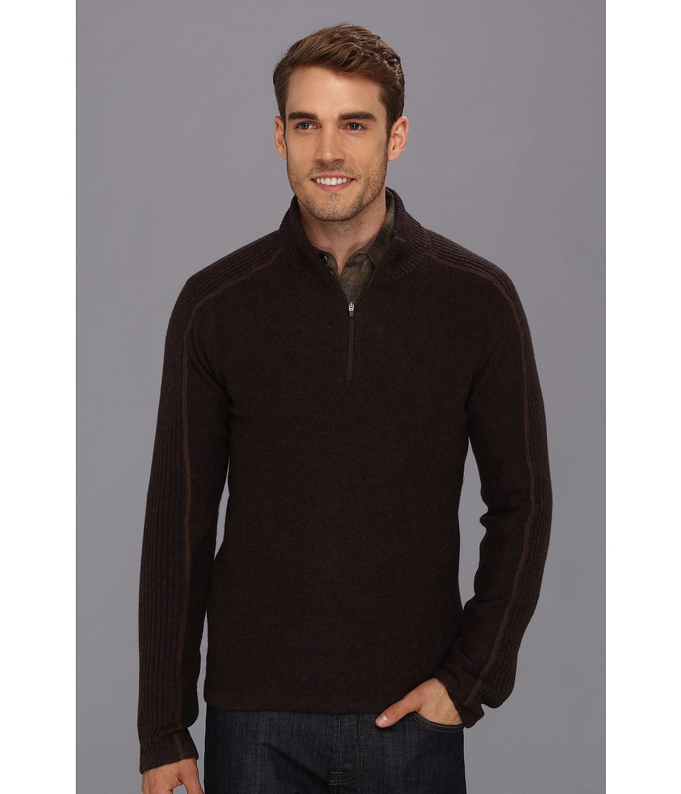 Royal Robbins Fireside Wool 1/4 Zip Sweater (Petrified Oak) Men