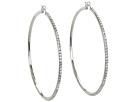 LAUREN Ralph Lauren - Large Pave Circle Hoops (Silver/Crystal)