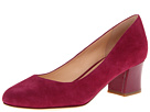 Cole Haan - Chelsea Low Flared Heel (Winery Suede/Patent)