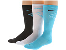 Nike - Dri-Fit Fly Crew 3-Pair Pack (Gamma Blue/(Black)/White/(Gamma Blue))