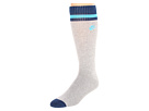 Nike - Sportswear Classic Striped Single Crew 1-Pair Pack (Grey Heather/Brave Blue/(Gamma Blue))