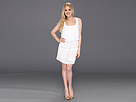 Jessica Simpson - Sleeveless Blouson Lace Contrast Dress (White) - Apparel