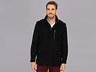 Cole Haan - Wool Twill Car Coat w/ Contrast Trim (Black)