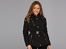 Cole Haan - Taffeta Down Belted Coat w/ Removable Hood (Black)
