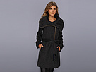 Cole Haan - Suri Alpaca Coat w/ Asymmetrical Zipper (Dark Grey)