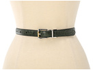 LAUREN Ralph Lauren - Croc to Patent Reversible Belt with Two-Tone Buckle (Spruce/Birch)