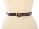LAUREN Ralph Lauren - Croc to Patent Reversible Belt with Two-Tone Buckle (Eggplant/Birch)