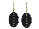 LAUREN Ralph Lauren - Black Metal Disk Drop Earrings (Bronze/Multi)