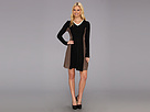 Jessica Simpson - L/S Contrast Sweater Dress (Black) - Apparel