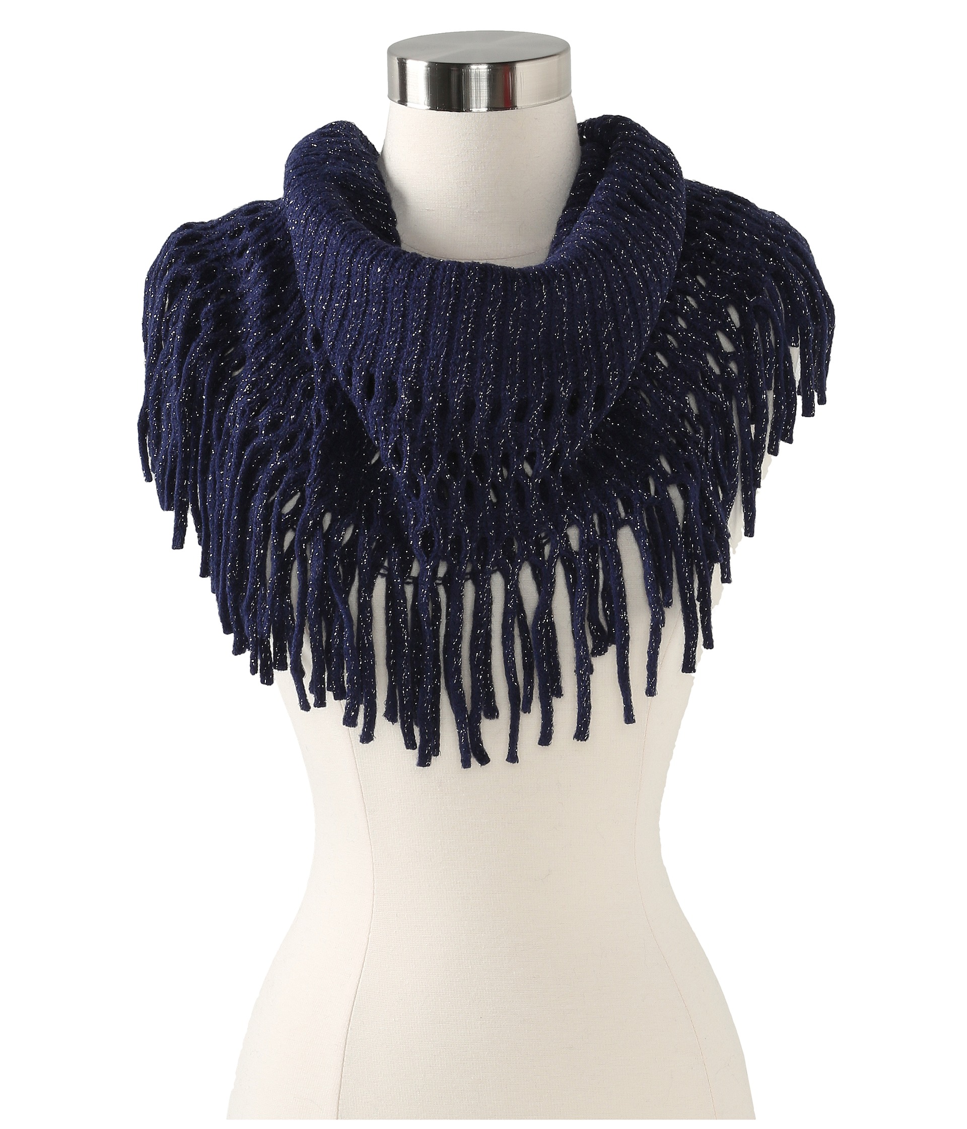 Steve Madden Metallic Open Weave Infinity Scarf | Shipped Free at ...