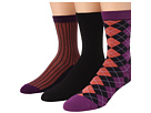 Cole Haan - Updated Brooks Argyle/Tuck Texture/Broken Twill Trouser 3-Pack (Assorted 2)