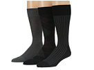Cole Haan - Modern Argyle/Nailhead/Double Ticking 3 Pack (Black)