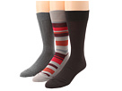 Cole Haan - CH Avenue Stripe/2 Tone Toe Stripe/Rib Crew 3 Pack (Ironstone)