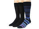Cole Haan - Town Striped/Flat/Flat Crew 3 Pack (Navy/Blue)