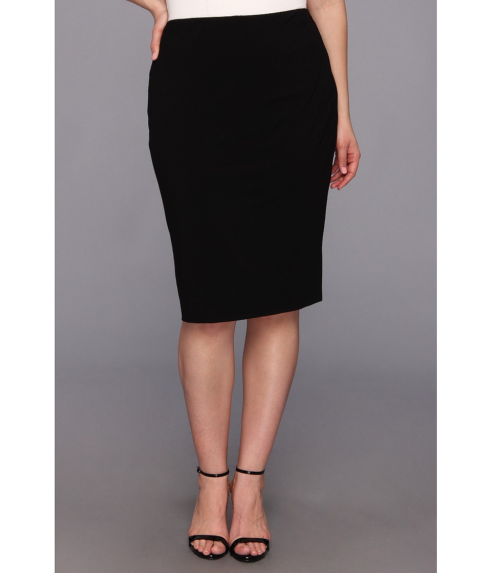 Vince Camuto Specialty Size Plus Size Midi Tube Skirt (Rich Black) Women