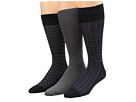 Cole Haan - Sunset Hill/Rib/Double Plaid Crew 3 Pack (Black)