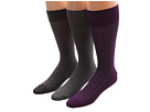 Cole Haan - Sunset Hill/Rib/Double Plaid Crew 3 Pack (Dark Grey)
