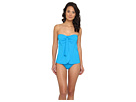 LAUREN Ralph Lauren - Laguna Solids Flyaway Strapless Swimsuit (Deep Turquoise)