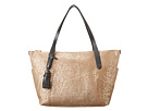Cole Haan - Parker Exotic Small Zip Top Shopper (Camello Snake Print)