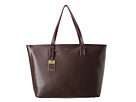 LAUREN Ralph Lauren - Tate Classic Tote (Cocoa/Crocus)